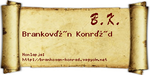 Brankován Konrád névjegykártya